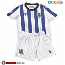 Otroške Nogometnih dresov Real Sociedad Domači 2025-26 Kratki rokavi (+ hlače)